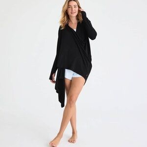 Magnetic Me Black Draped Cardigan